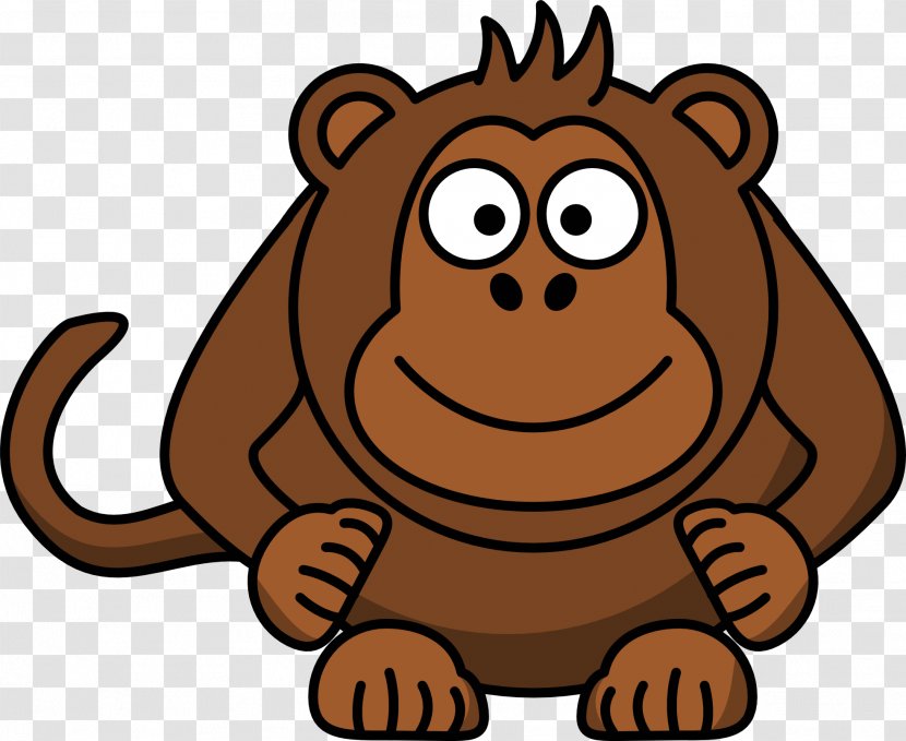 Chimpanzee Cartoon Monkey Clip Art - Carnivoran Transparent PNG