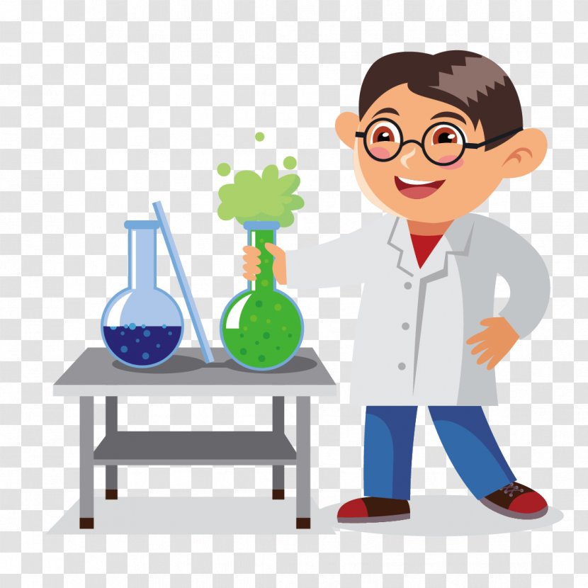 Cartoon Chemistry Classroom Illustration - Public Relations - Vector Teacher Transparent PNG