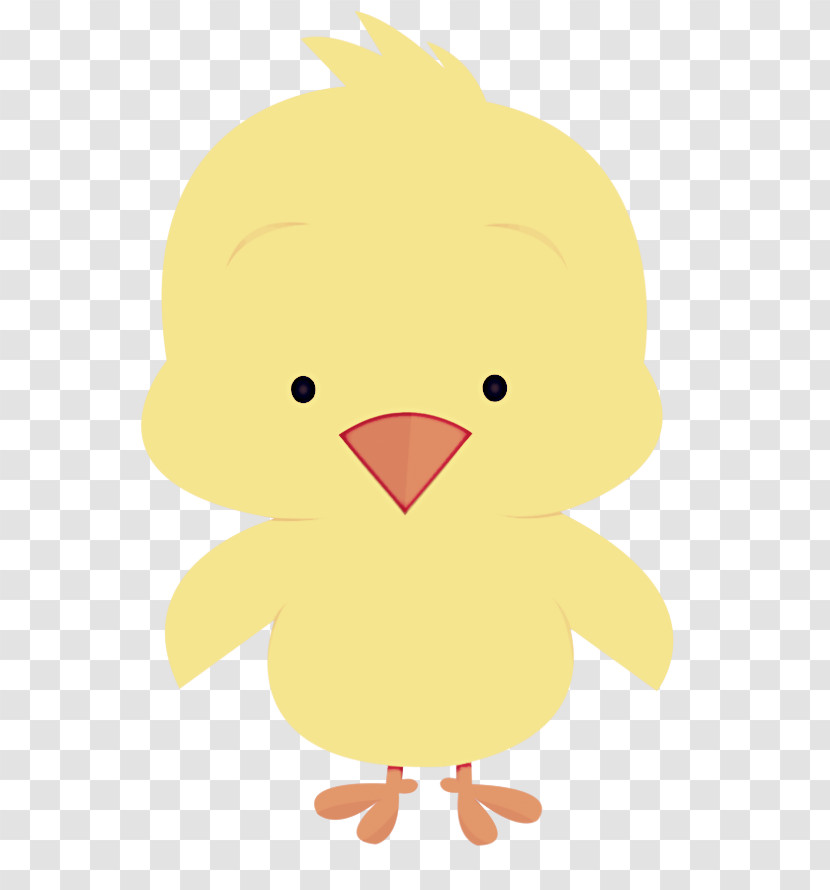 Yellow Cartoon Bird Beak Chicken Transparent PNG