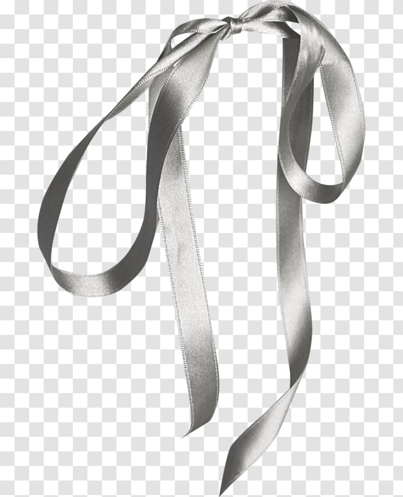 Shoelace Knot Grey Ribbon Butterfly Loop - Silver - Bow Transparent PNG