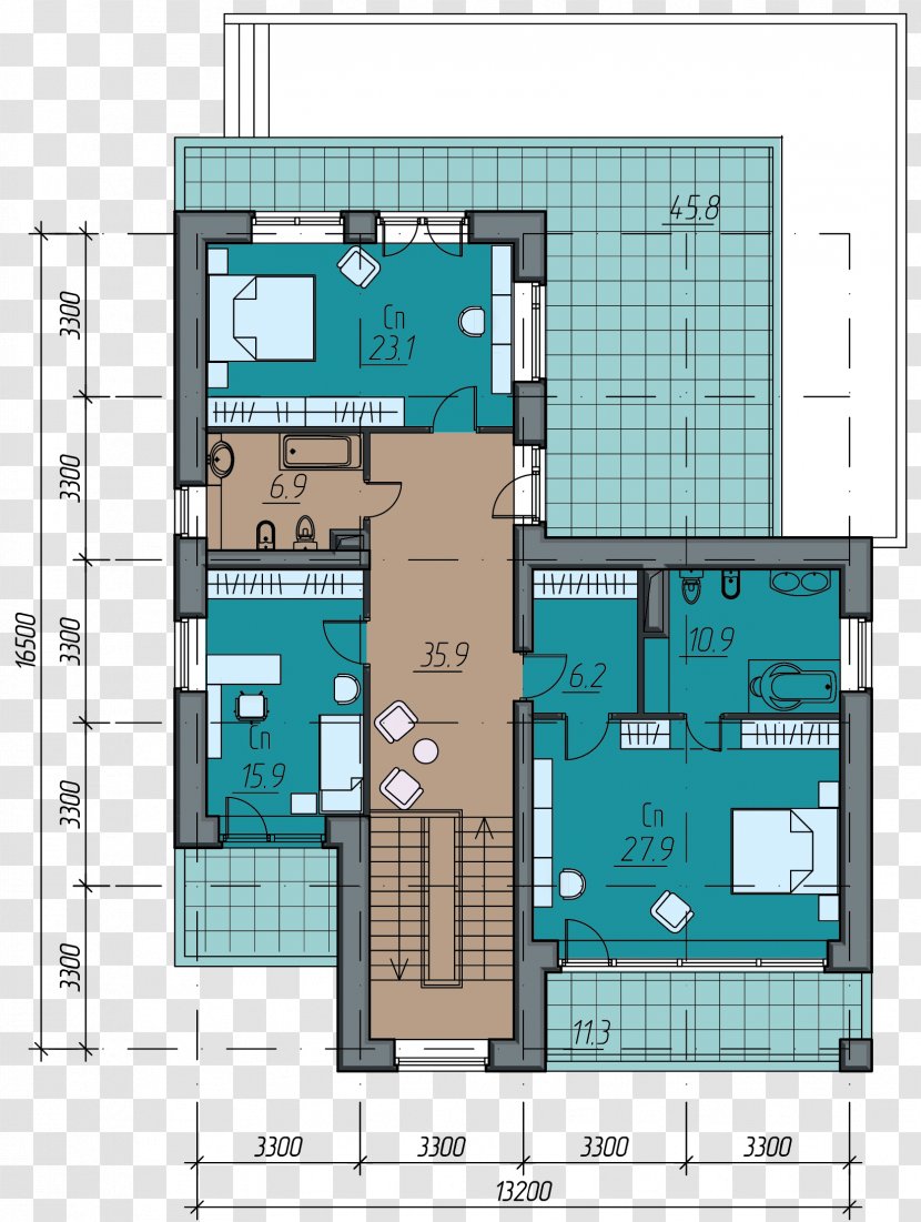 Floor Plan Family Cottage Site Facade - Area Transparent PNG