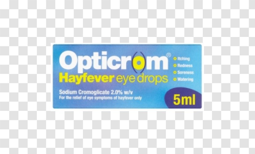 Cromoglicic Acid Eye Drops & Lubricants Hay Fever Allergy - Milliliter Transparent PNG