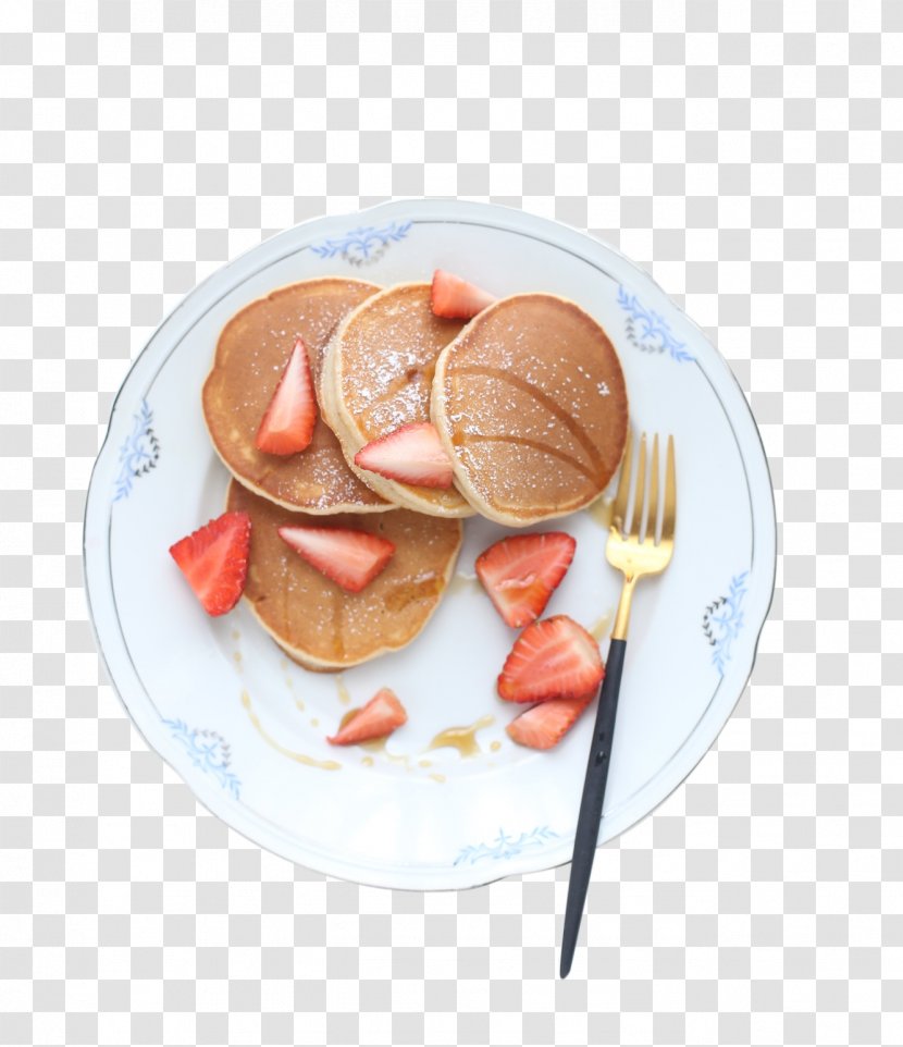 Breakfast Pancake Muffin Dessert - Strawberry - Muffins Transparent PNG