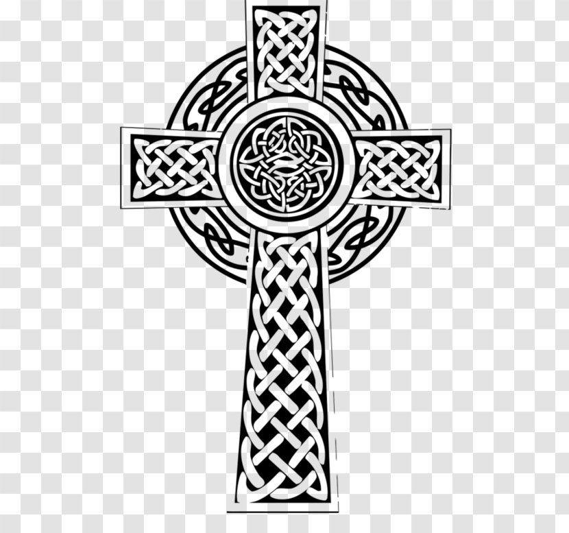 Celtic Cross Christian Knot Art - Black Transparent PNG