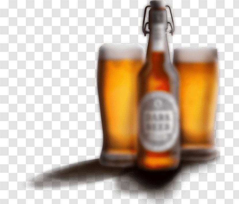 Lager Beer Bottle Wheat Glass Transparent PNG