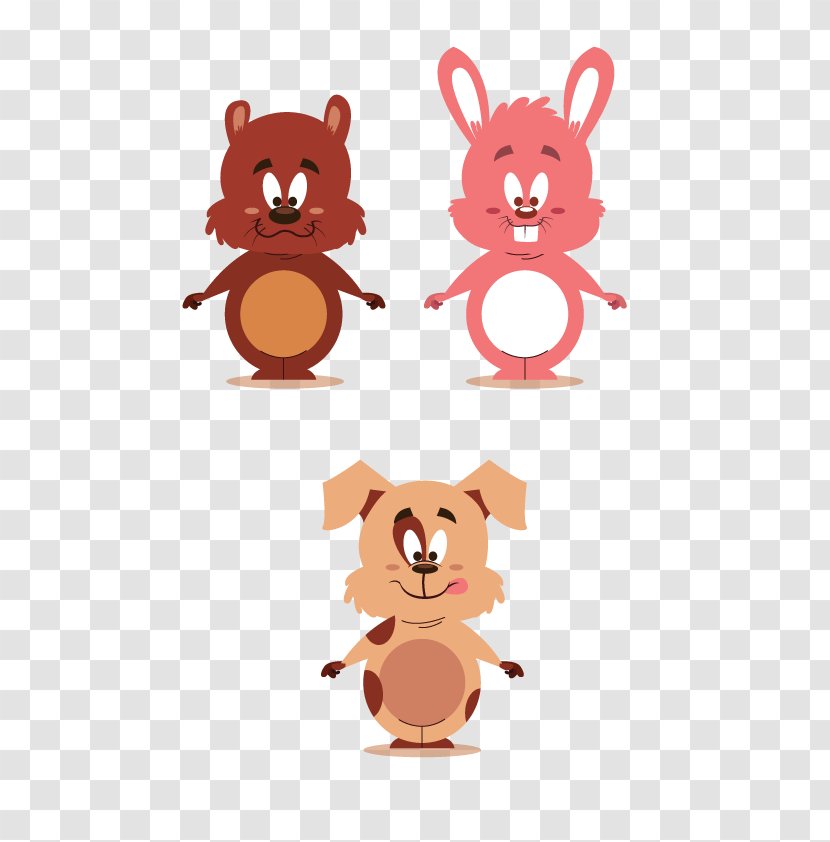 Squirrel Cartoon Animal - Carnivoran - Vector Pink Pig Rabbit Animals Transparent PNG