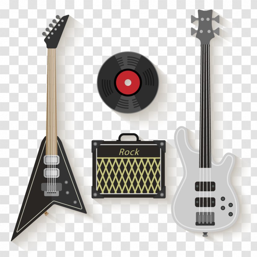 Guitar Amplifier Electric Bass - Silhouette - Vector Rock Transparent PNG