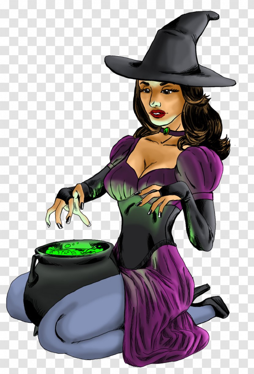 Purple Cartoon Violet - Costume - Witch Transparent PNG