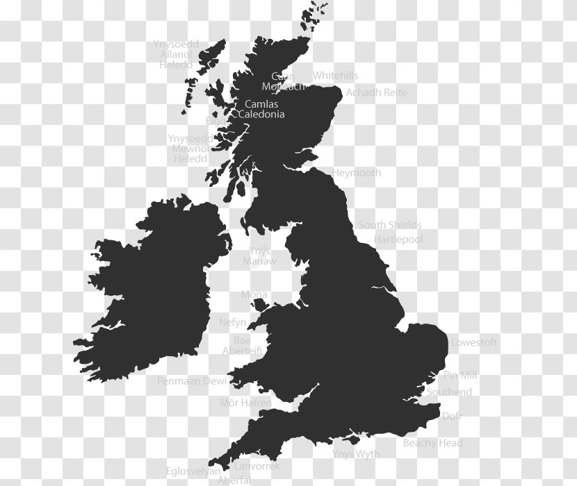 United Kingdom British Isles Blank Map Vector Graphics Transparent PNG