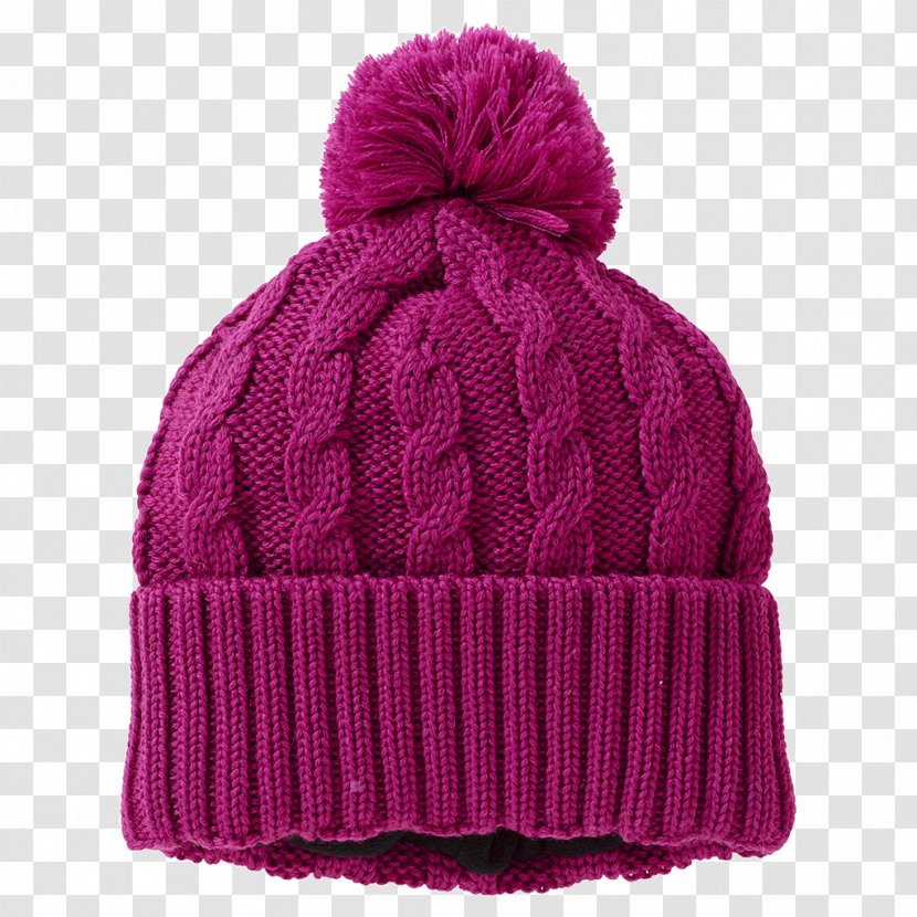 Knit Cap Beanie Pom-pom Purple - Knitting Transparent PNG