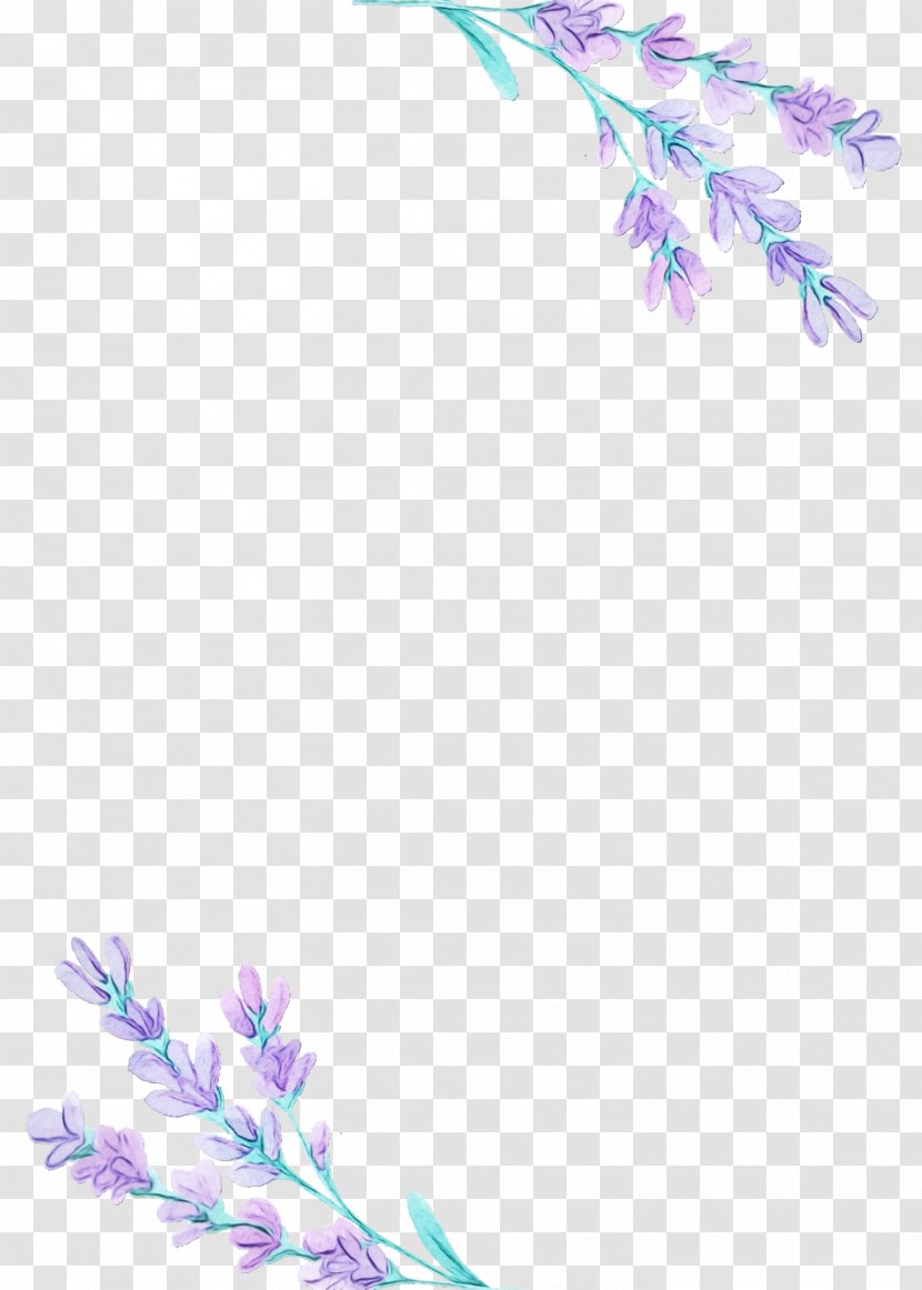 Purple Watercolor Flower - Wildflower - Pedicel Transparent PNG
