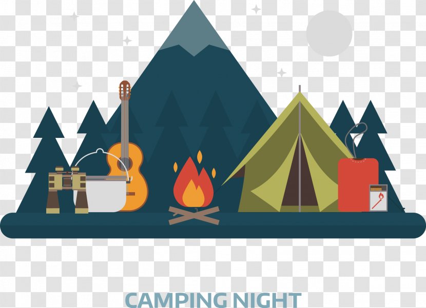 Camping Flat Design - Triangle - Vector Transparent PNG