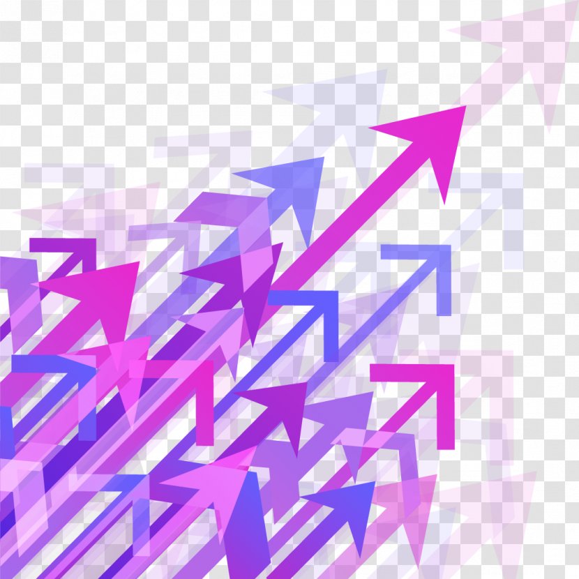 Arrow Euclidean Vector Illustration - Point - Pink Background Up Transparent PNG