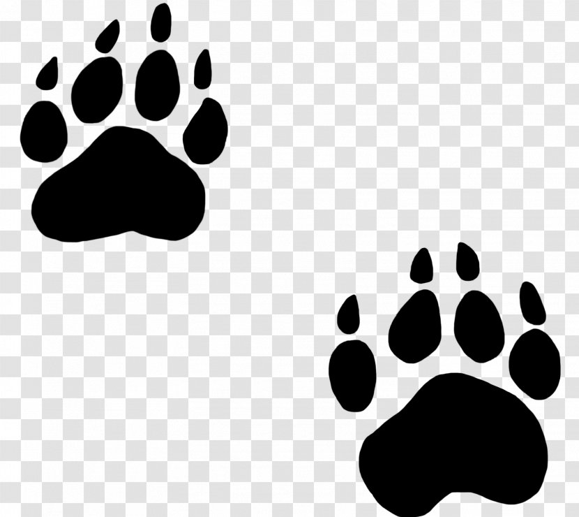 Bear Paw Dog Cat Clip Art - Big - Animal Footprints Cliparts Transparent PNG