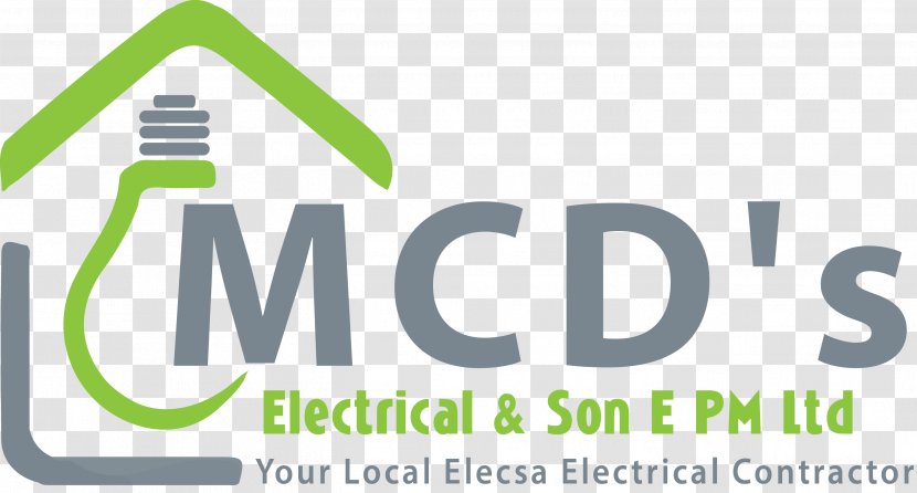 Logo Electrician MCD's Electrical & Son E PM Ltd Electricity - Signage Transparent PNG