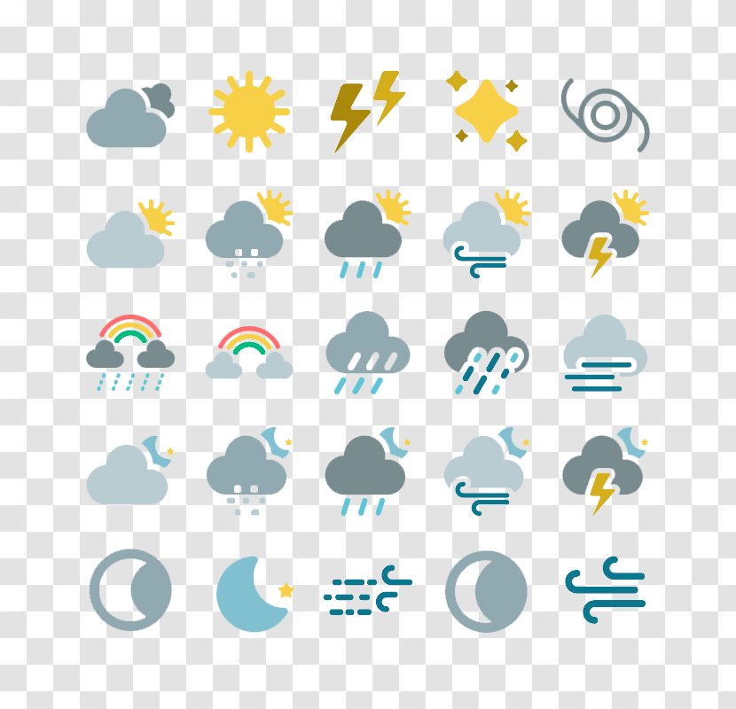 Weather Forecasting Icon - Watercolor - 25 Paragraph Transparent PNG