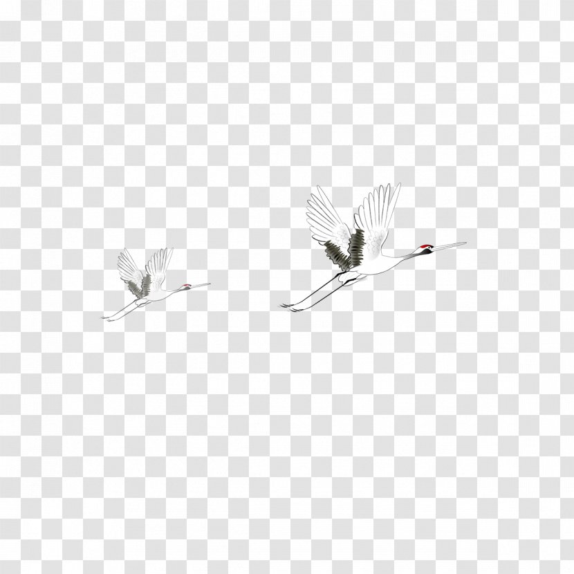 Tile Pattern - Chinese Style Crane Transparent PNG