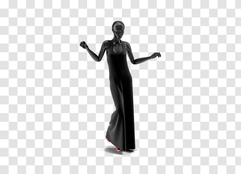 Dress Cheongsam Mannequin Model - Wedding - Black Models Show Transparent PNG