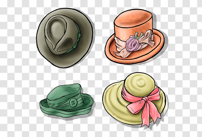 Straw Hat Cartoon Clip Art - Tableware Transparent PNG