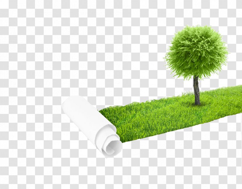 Battery Charger Light Solar Panel Energy Cell - Thermal Collector - Creative Green Trees And Grass Poster Material Transparent PNG