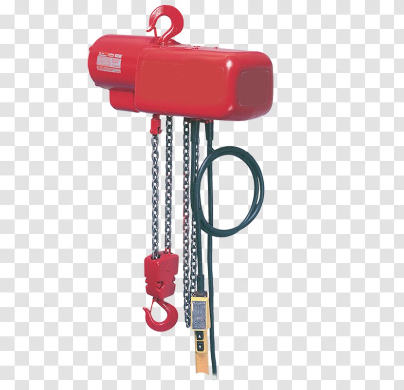 Hoist Elevator Electricity Electric Motor Chain - Red Transparent PNG