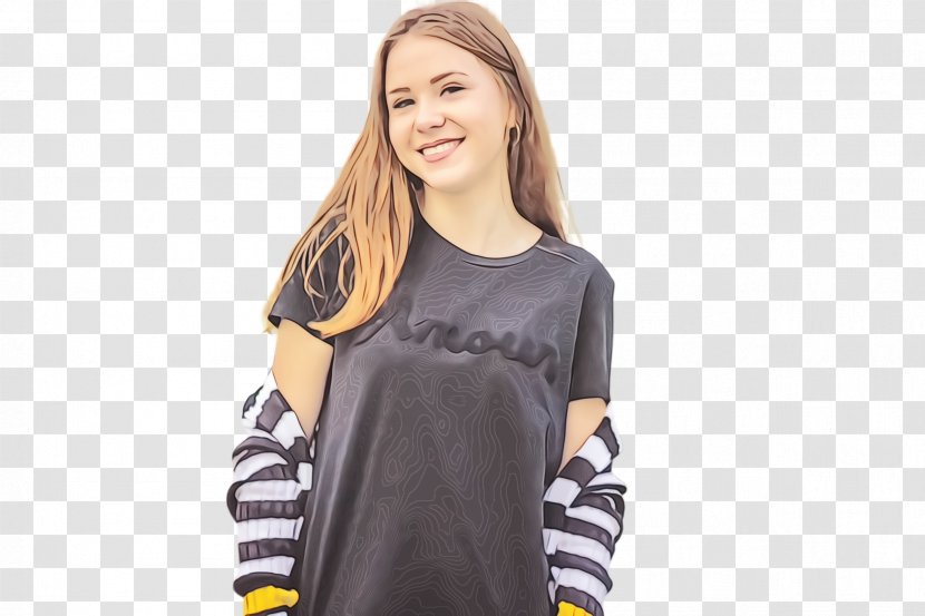 Clothing White T-shirt Sleeve Yellow - Blouse - Neck Transparent PNG