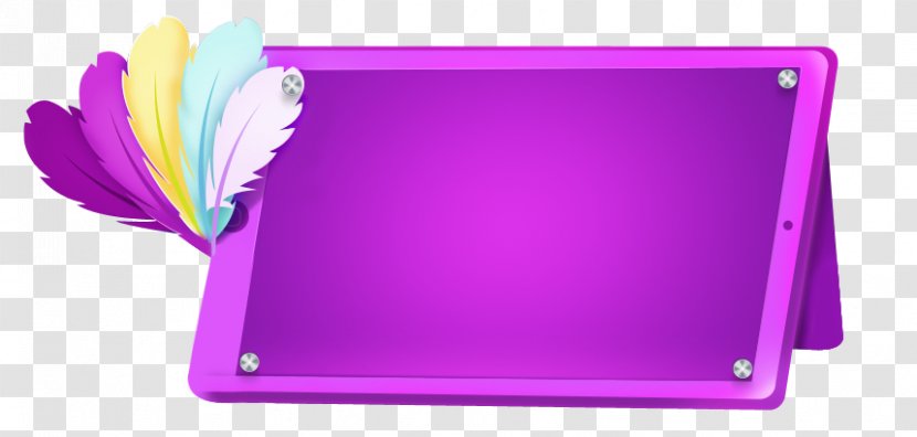 Purple Rectangle - Feather Showcase Transparent PNG