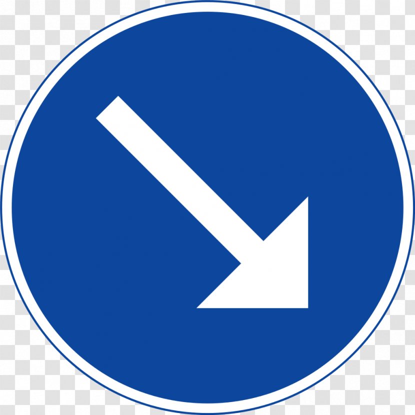 Mandatory Sign Traffic Carriageway Road Driving Test - Logo Transparent PNG