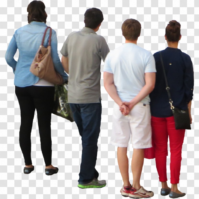 Group Of Four Looking Over Bridge - T Shirt - Watermark Transparent PNG