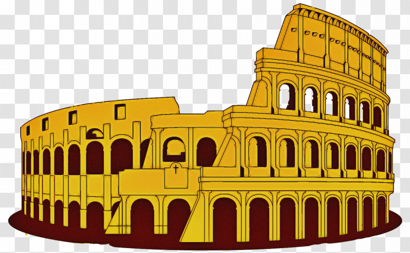 Landmark Yellow Architecture Ancient Rome Transparent PNG