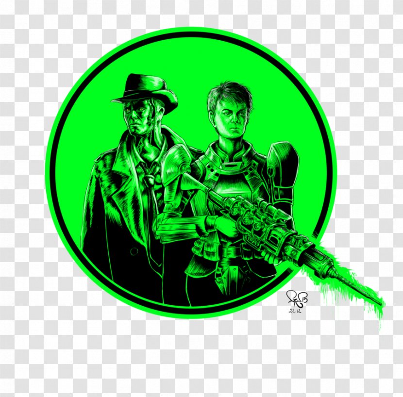 Logo Green Font Illustration Character - Fictional - Fallout 4 Sole Survivor Transparent PNG