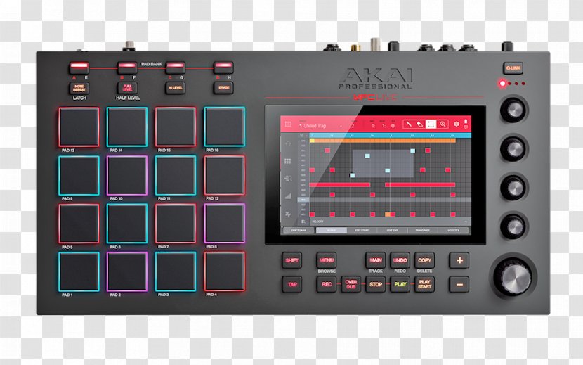 Akai MPC Professional Live Ableton Sampler Touch - Watercolor - Musical Instruments Transparent PNG
