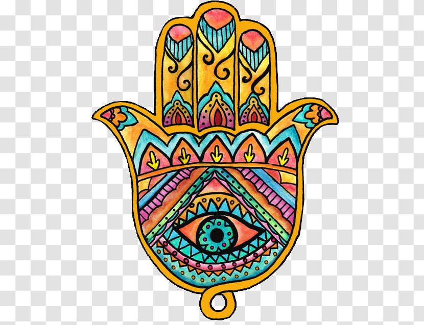 Hamsa Judaism Symbol Drawing Eye Of Providence - Visual Arts - Lucky Symbols Transparent PNG