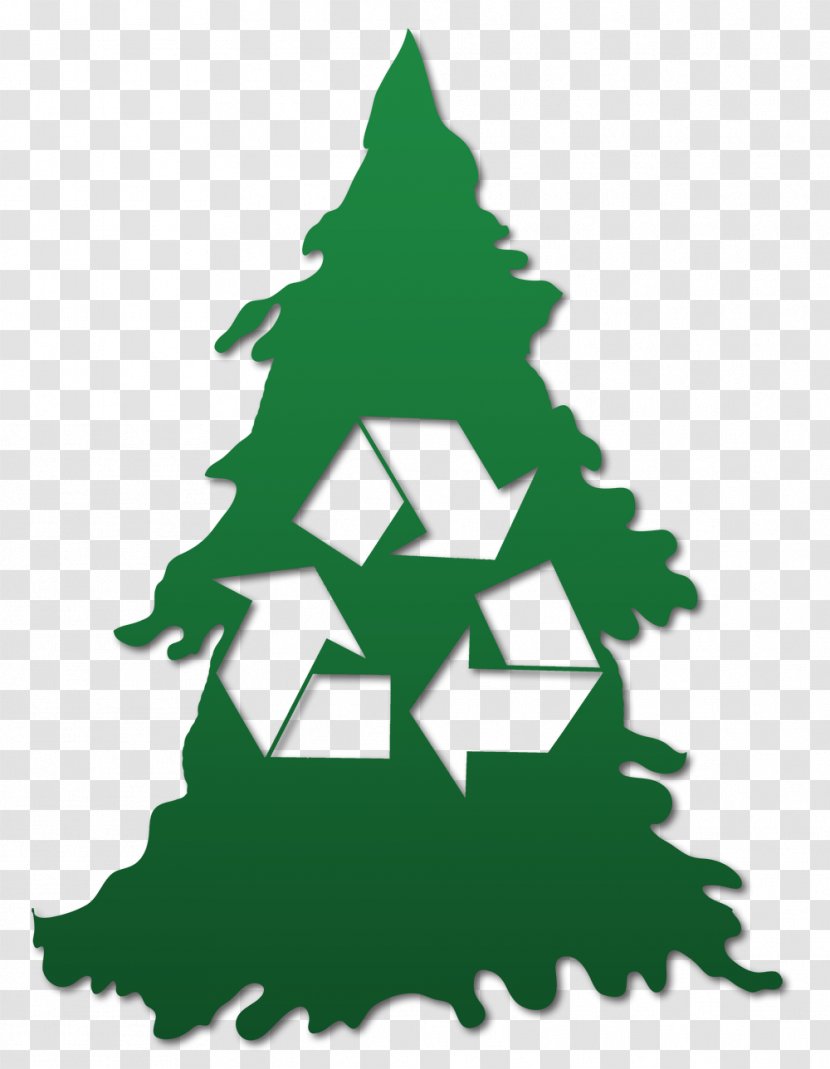 Christmas Tree Spruce Fir Ornament Clip Art - Recycling - Golden Transparent PNG