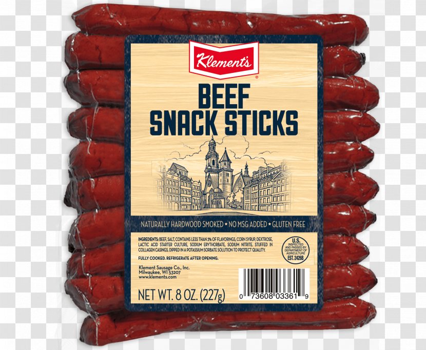 Summer Sausage Ham Snack Beef - Smoked Meat - Delicious Jerky Transparent PNG
