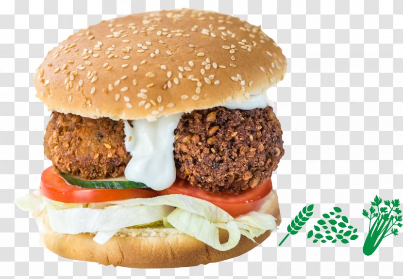 Falafel Cheeseburger Veggie Burger Fast Food Slider - Stock Photography - Pita Kebab Transparent PNG