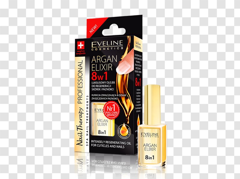 Eveline Argan Elixir 8in1 Intensely Regenerating Oil For Cuticles & Nails Hair Conditioner Cosmetics - Gel - Essence Of Transparent PNG