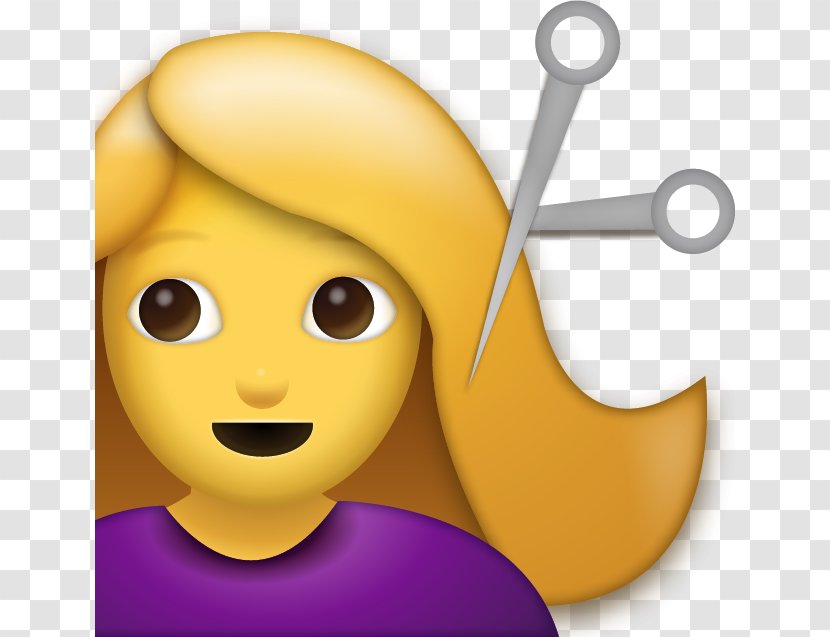 Smiley Emoji Domain Hairstyle IPhone - Hairdresser Transparent PNG