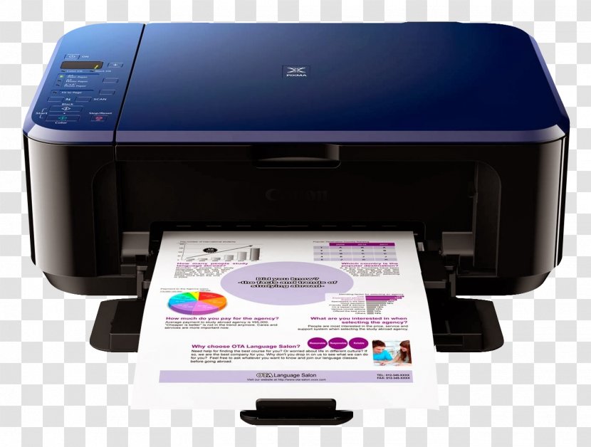 Multi-function Printer Canon Inkjet Printing - Ink Cartridge Transparent PNG