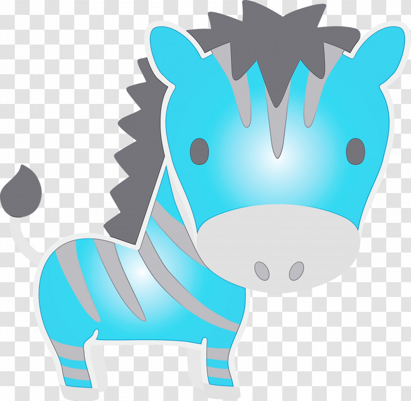 Cartoon Animal Figure Snout Turquoise Transparent PNG