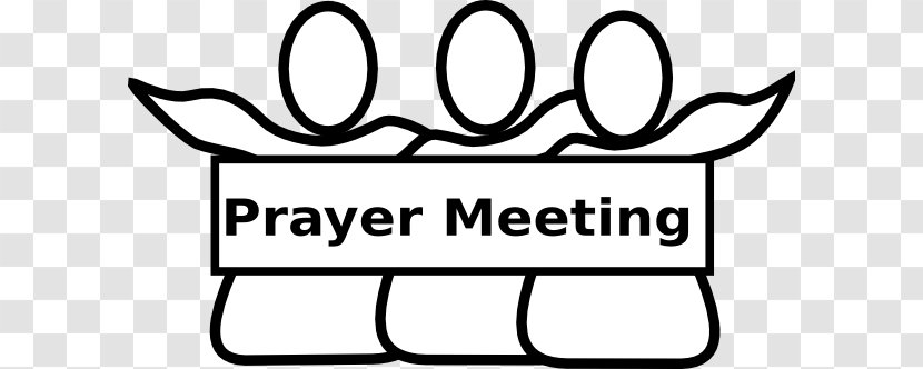 Praying Hands Prayer Meeting Clip Art - Black And White - Group Cliparts Transparent PNG