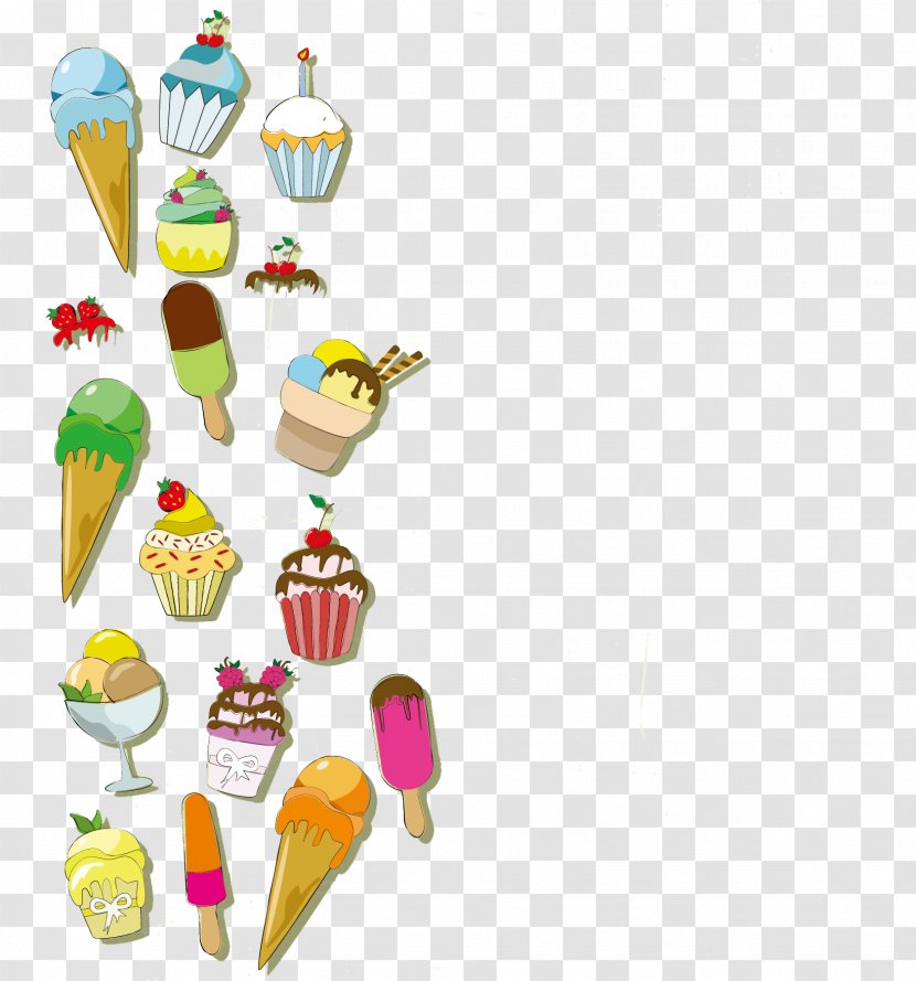 Ice Cream Cupcake Macaron Dessert - Alcoholic Drink - Vector Transparent PNG