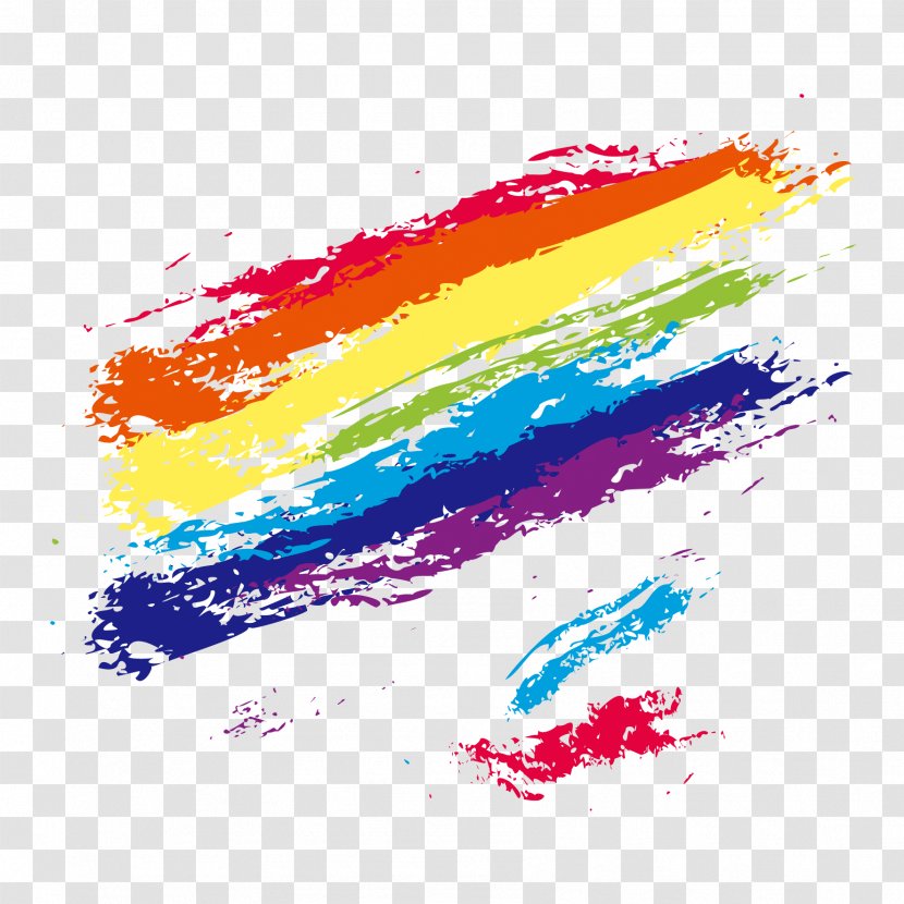 Brush Color Rainbow - Vector Watercolor Decoration Transparent PNG