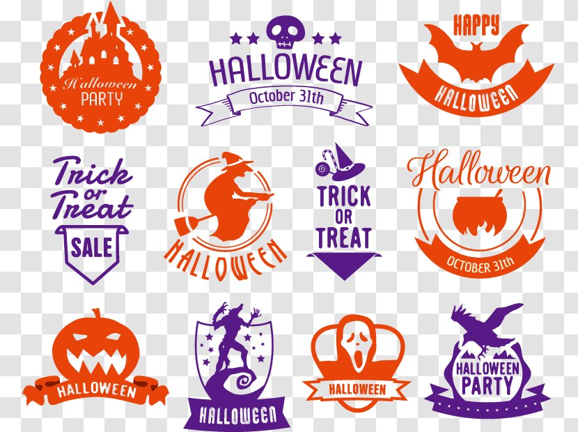 Halloween Clip Art - Trick Or Treating - Vector Festival Logo Transparent PNG