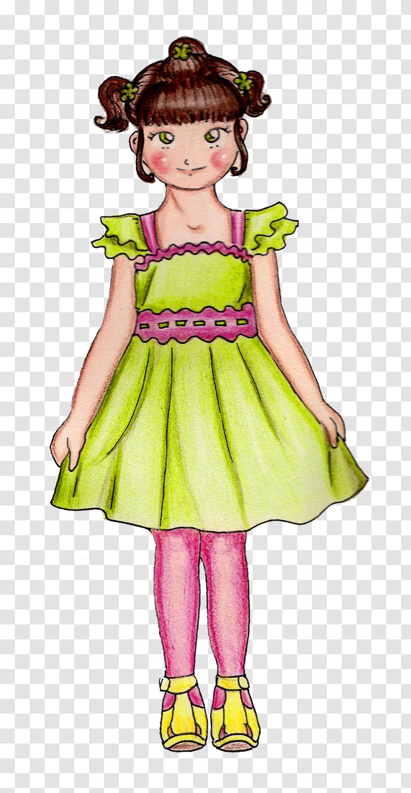 Toddler Dress Fairy Green - Frame Transparent PNG