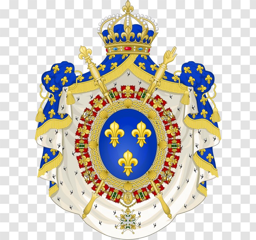 Kingdom Of France National Emblem Coat Arms Bourbon Restoration - Royal The United Transparent PNG