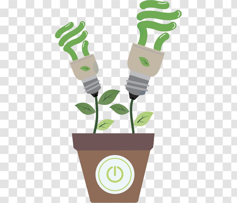 Compact Fluorescent Lamp Cartoon - Creative Energy Saving Transparent PNG