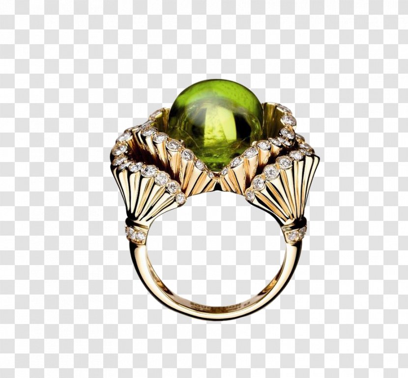 Ring Boucheron Gemstone Jewellery Diamond - Carat - Emerald Transparent PNG