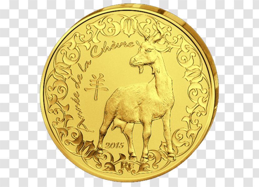 Coin Deer Gold Brass Euro - Goat Transparent PNG