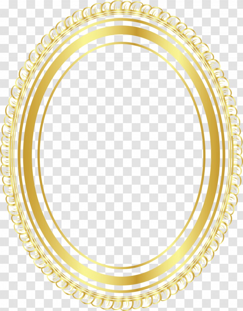Picture Frame Gold - Dishware Transparent PNG